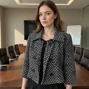 WHBM double-breasted cotton jacket